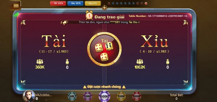 Hướng dẫn các bước tham gia cá cược  game Tài xỉu 009bet